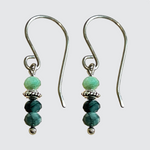 Emerald Titanium Earrings