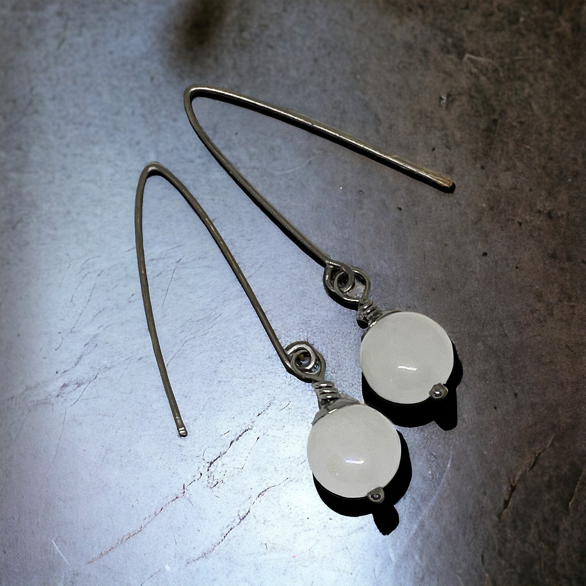 Moonstone Titanium Earrings