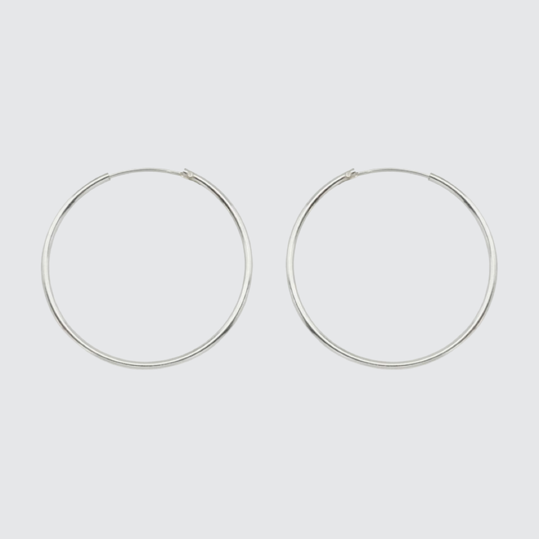 sterling silver everyday hoop earrings