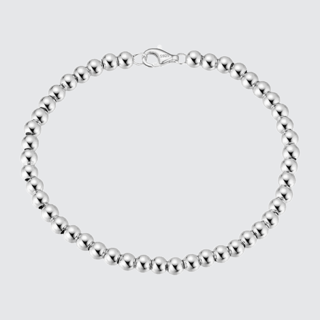 Silver hot sale beaded jewelry