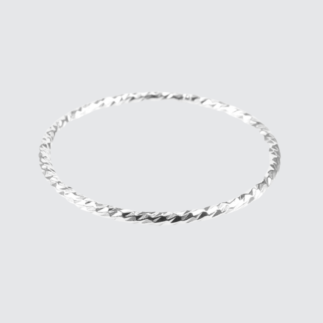 Sterling silver sparkle stacking ring