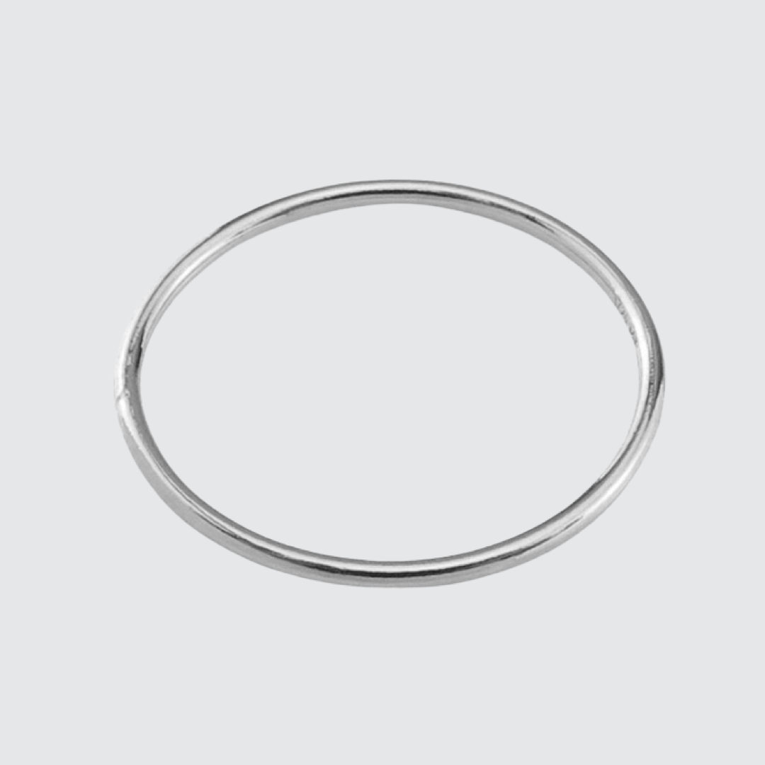 plain smooth sterling silver stacking ring