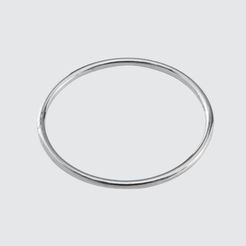 plain smooth sterling silver stacking ring