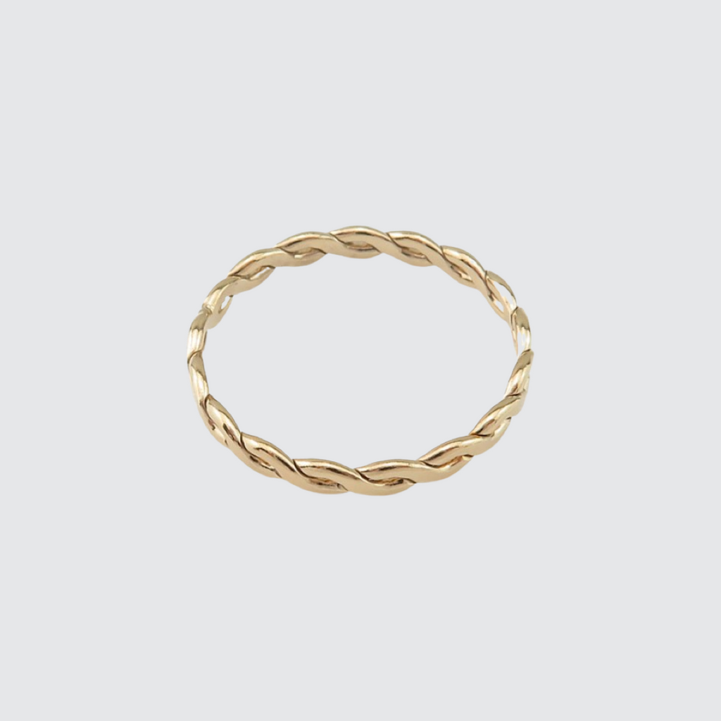 gold fill twisted wire stacking ring