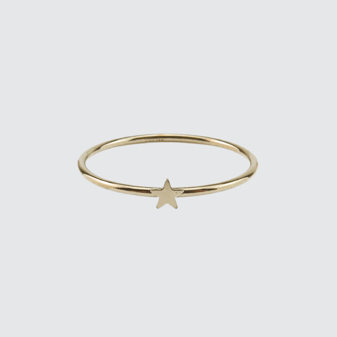 Gold Fill star stacking ring