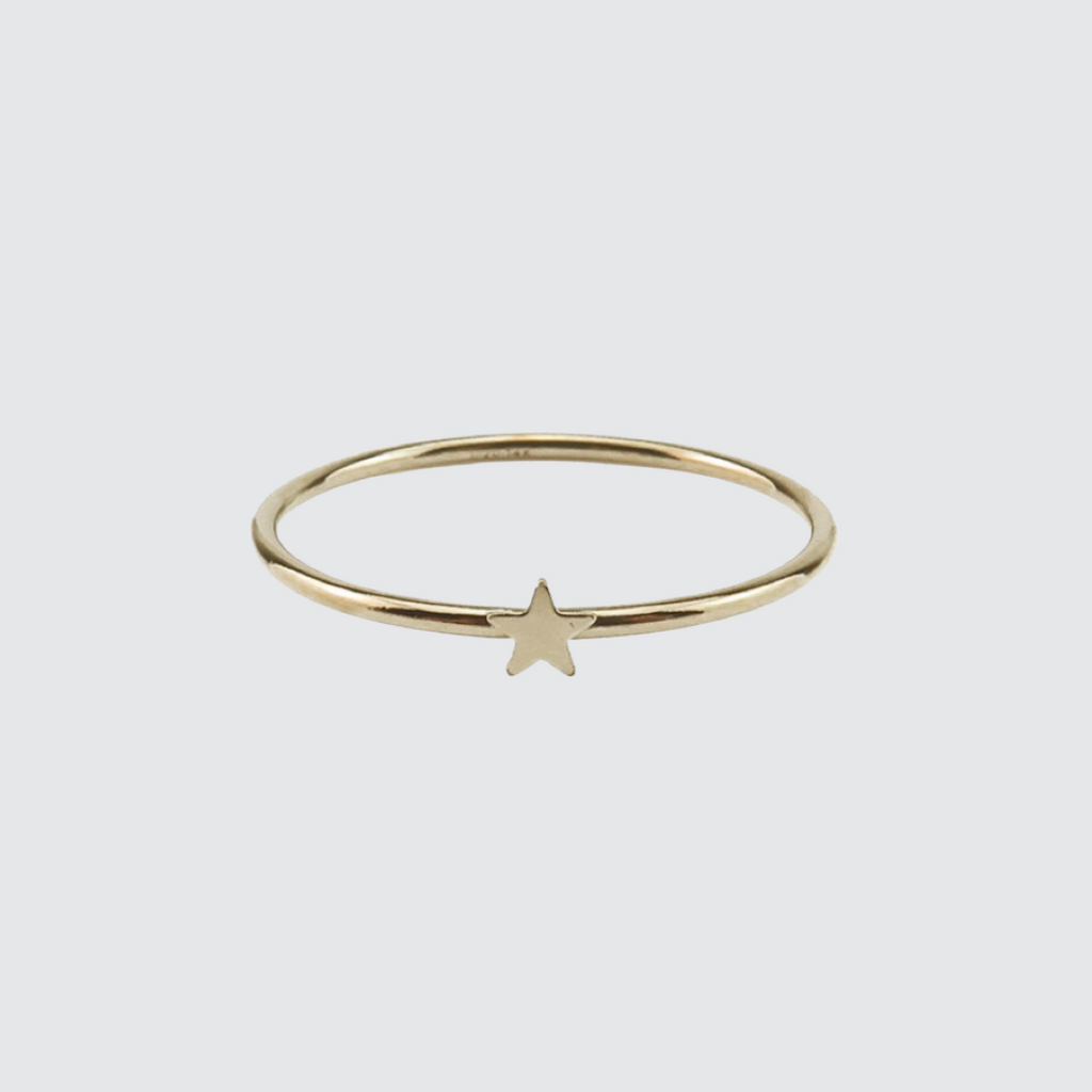 Gold Fill star stacking ring