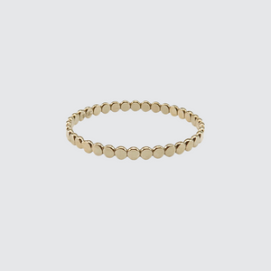 Gold Fill flat beaded stacking ring