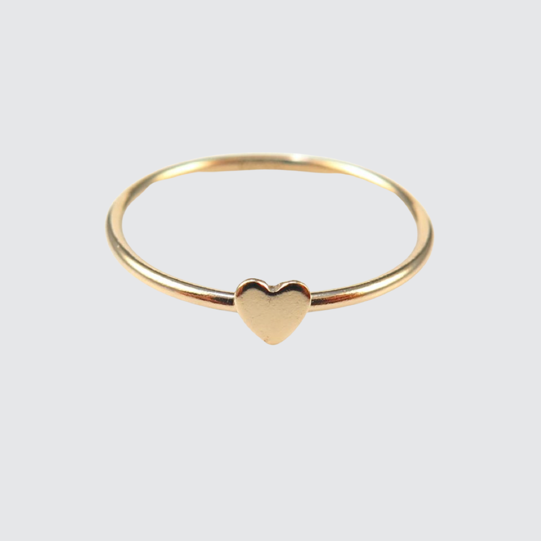 Gold Fill heart stacking ring