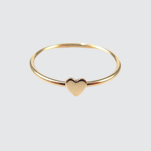 Gold Fill heart stacking ring