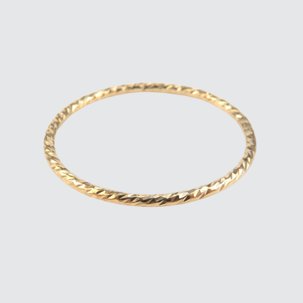 Gold Fill sparkle stacking ring