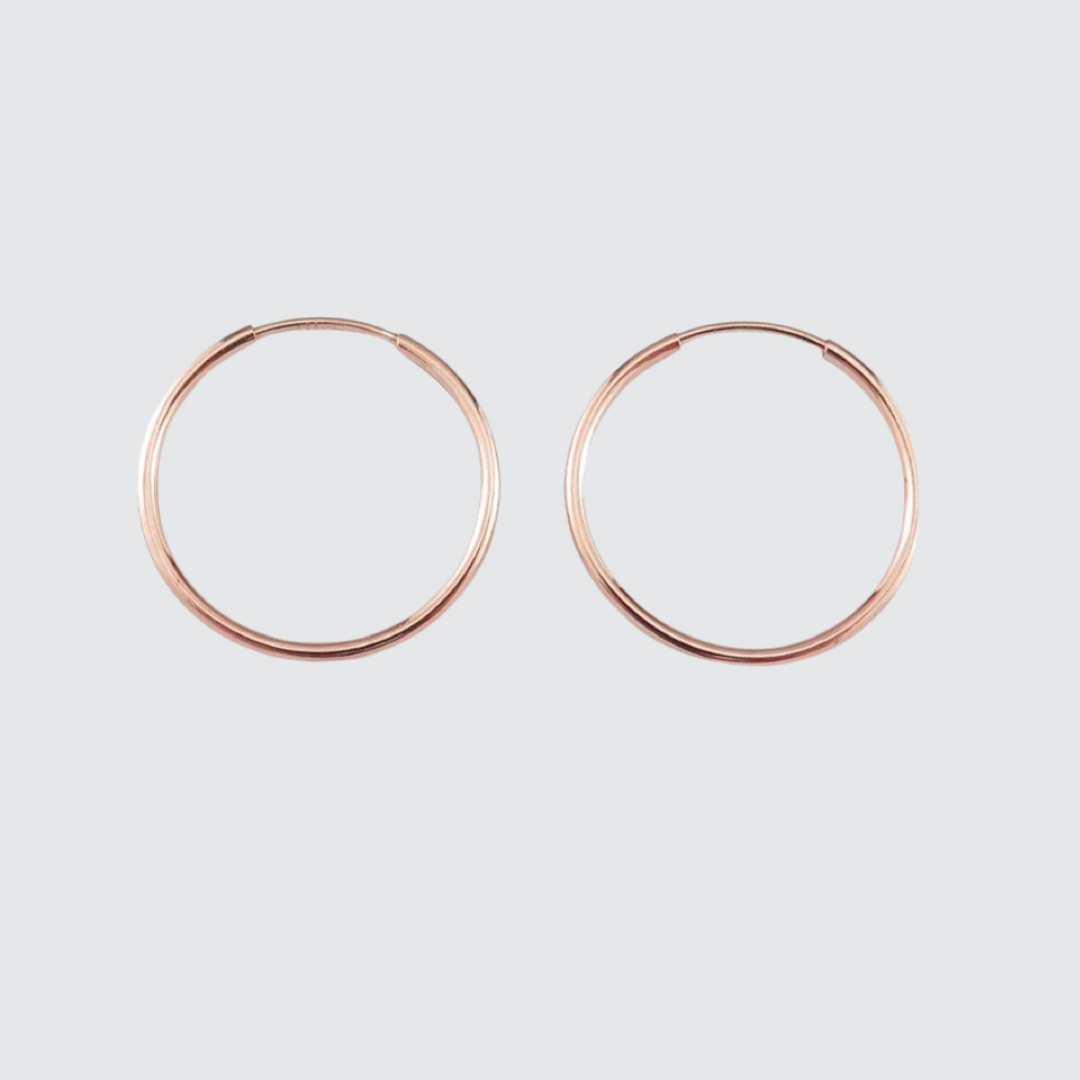 rose gold hoop earrings