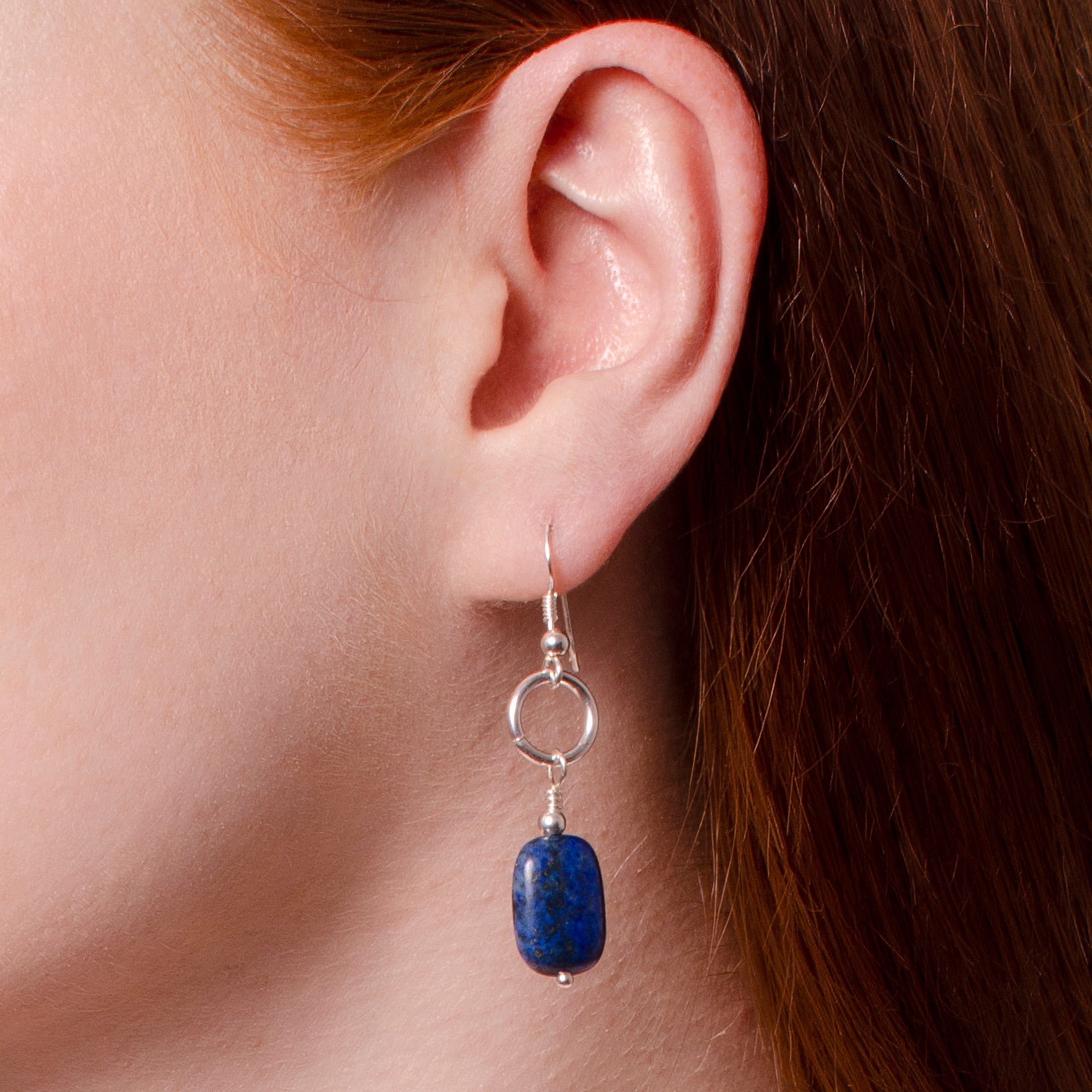 lapis lazuli drop earrings