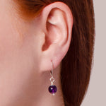 lever back amethyst drop earrings