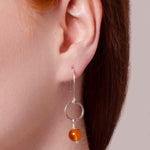 handmade earrings carnelian orange gemstone jewellery