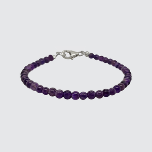 February birthstone jewellery amethyst stacking bracelet  alt view