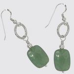 green aventurine gemstone handmade drop dangle earrings