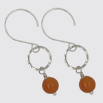 sterling silver carnelian drop dangle handmade earrings