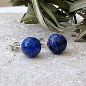 Lapis Lazuli Stud Earrings