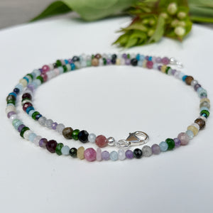 Multi Gemstone Choker Or Necklace (Choose Your Length)