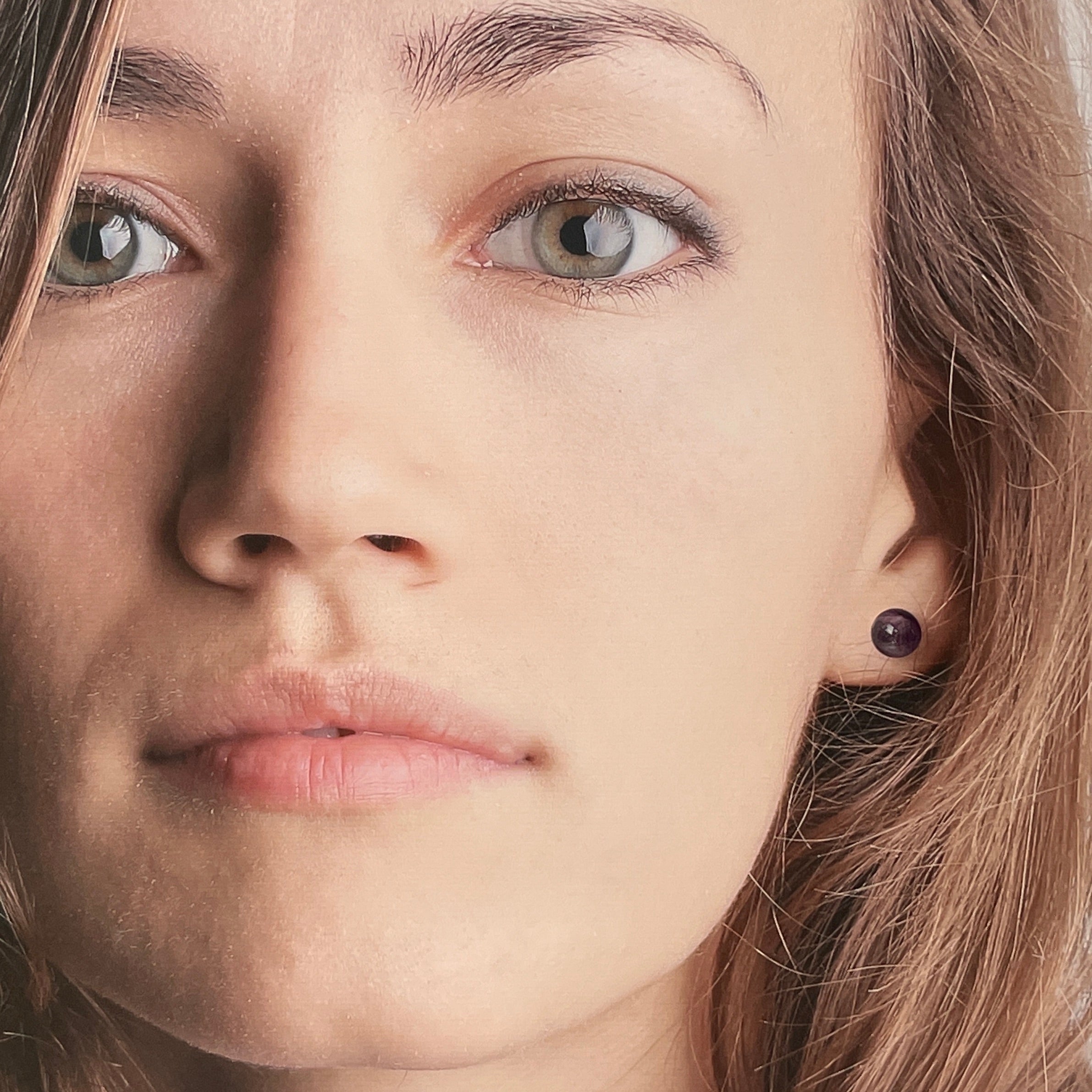 Amethyst Stud Earrings