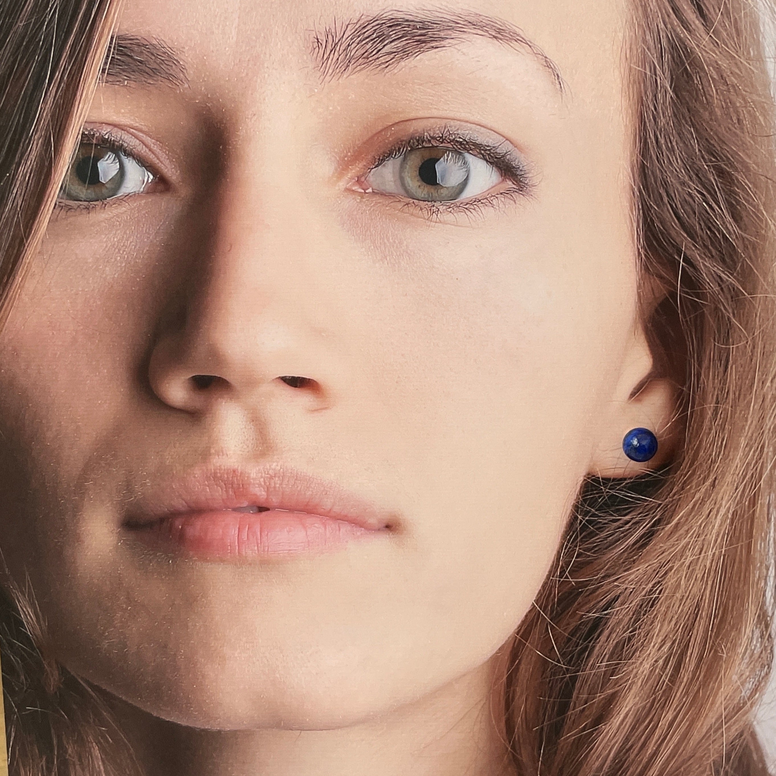 Lapis Lazuli Stud Earrings