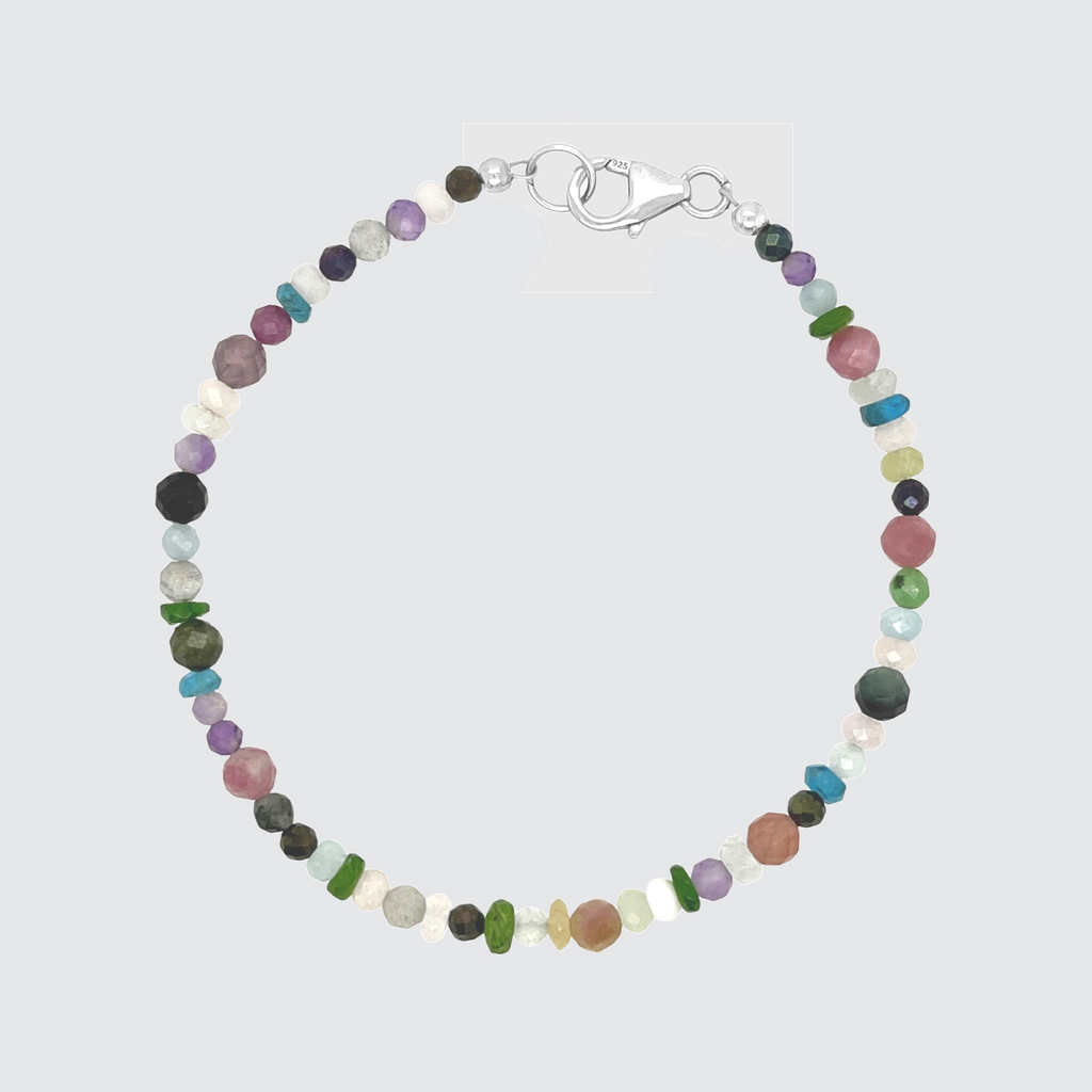 multi gemstone handmade bracelet