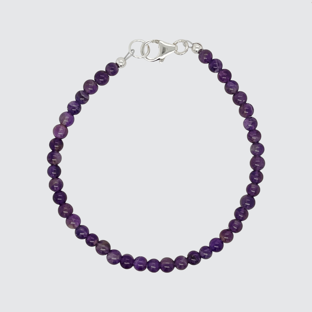 February birthstone jewellery amethyst stacking bracelet 