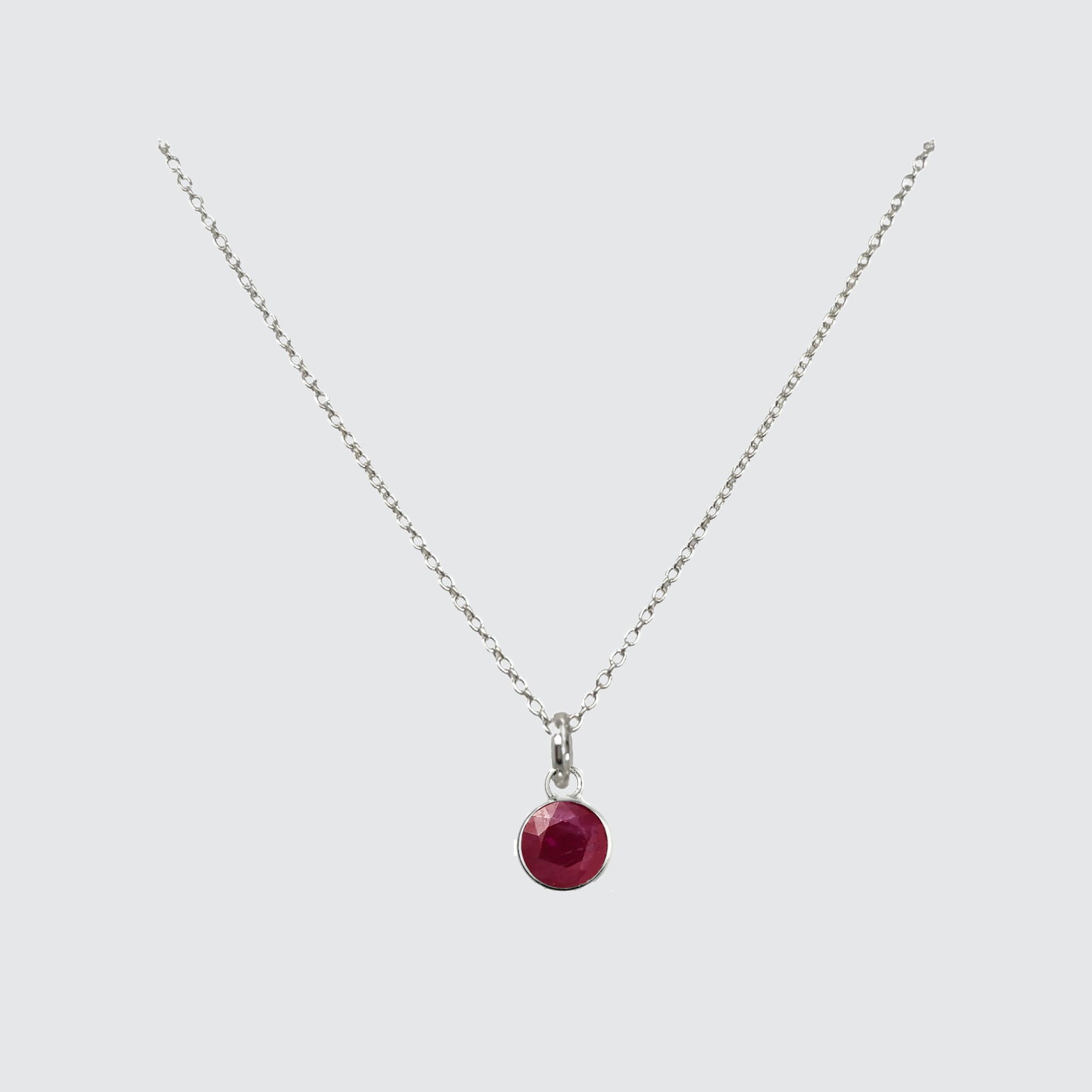 dainty ruby agate necklace