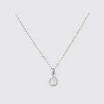 sterling silver dainty necklace moonstone