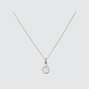 sterling silver dainty necklace moonstone