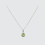 sterling silver peridot necklace dainty charm