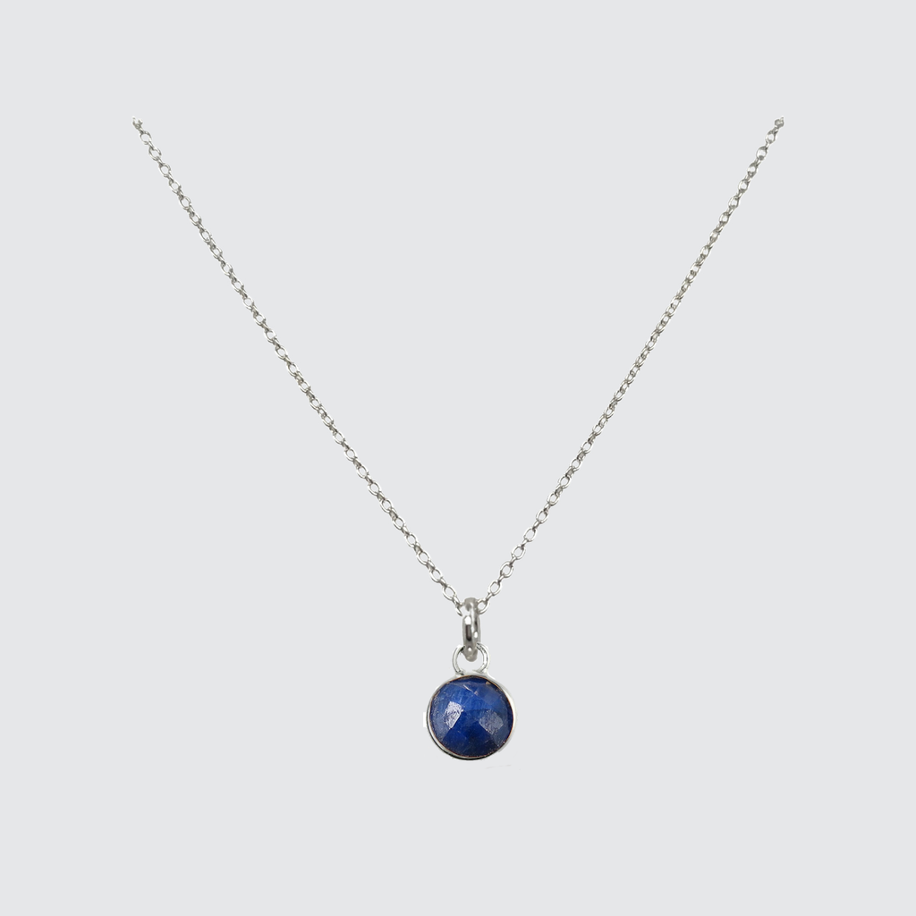 Dainty Sapphire Charm Necklace