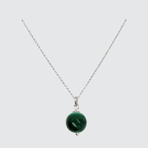 malachite charm necklace plain