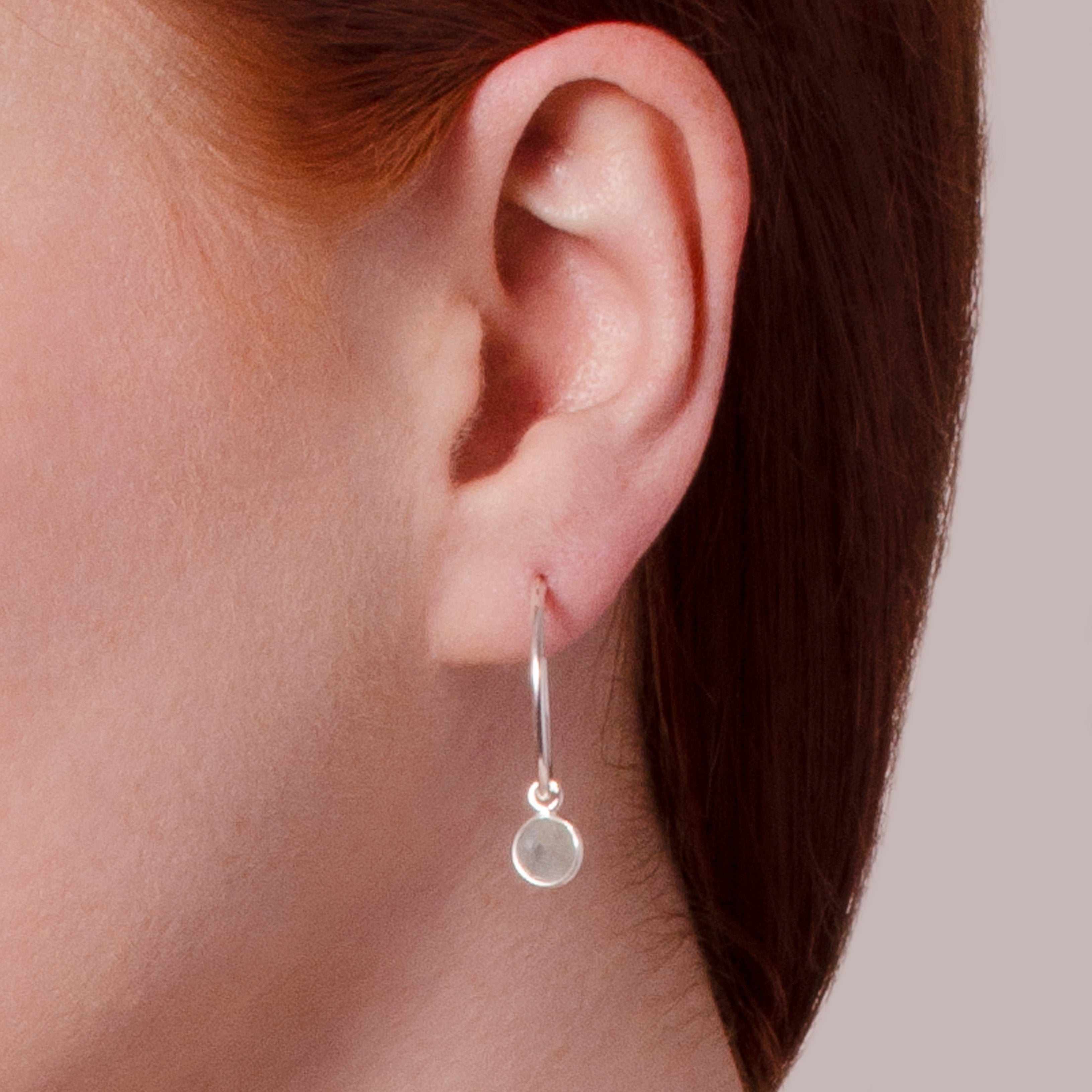 moonstone hoop earrings