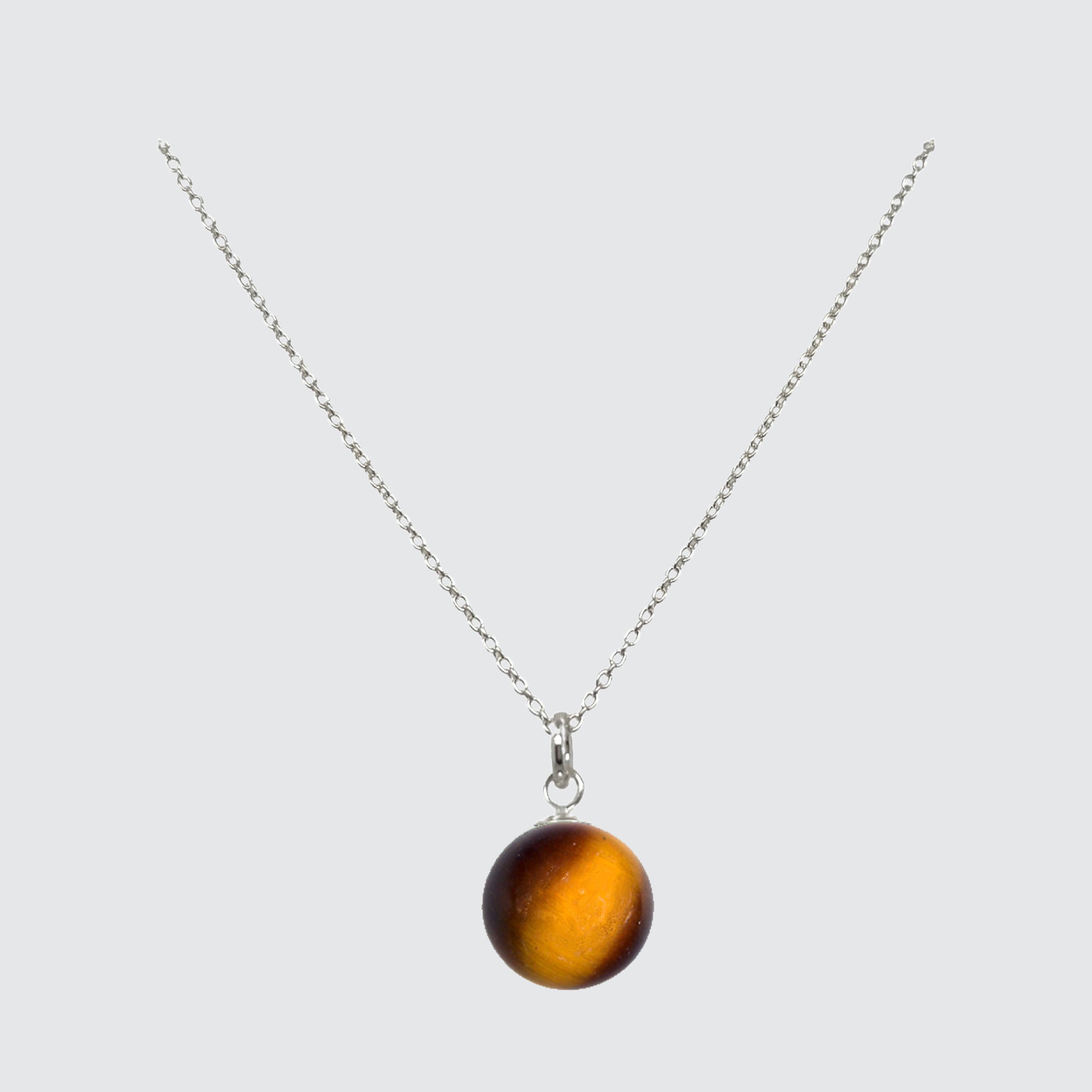 tigers eye necklace silver